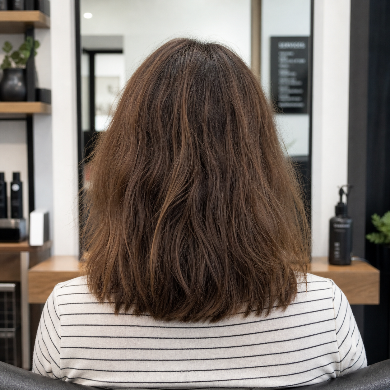 tratamiento capilar antes y después en Amare Salon Valdemoro antes